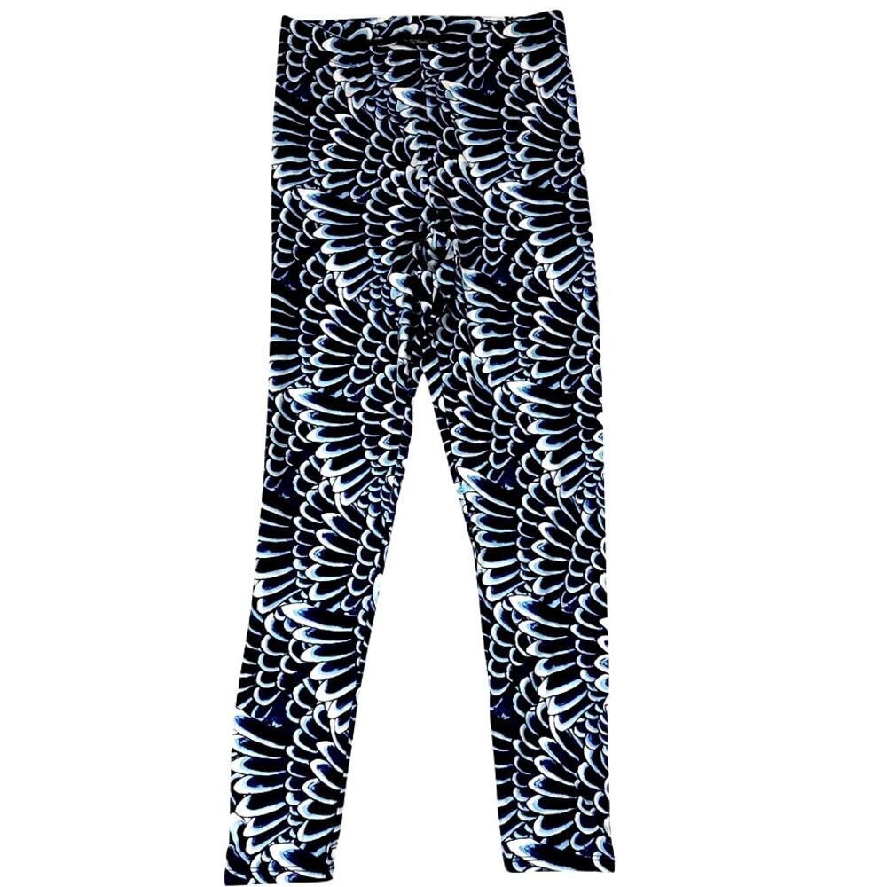 Ed Hardy Blue Wing Print Stretch Leggings Small NWT
